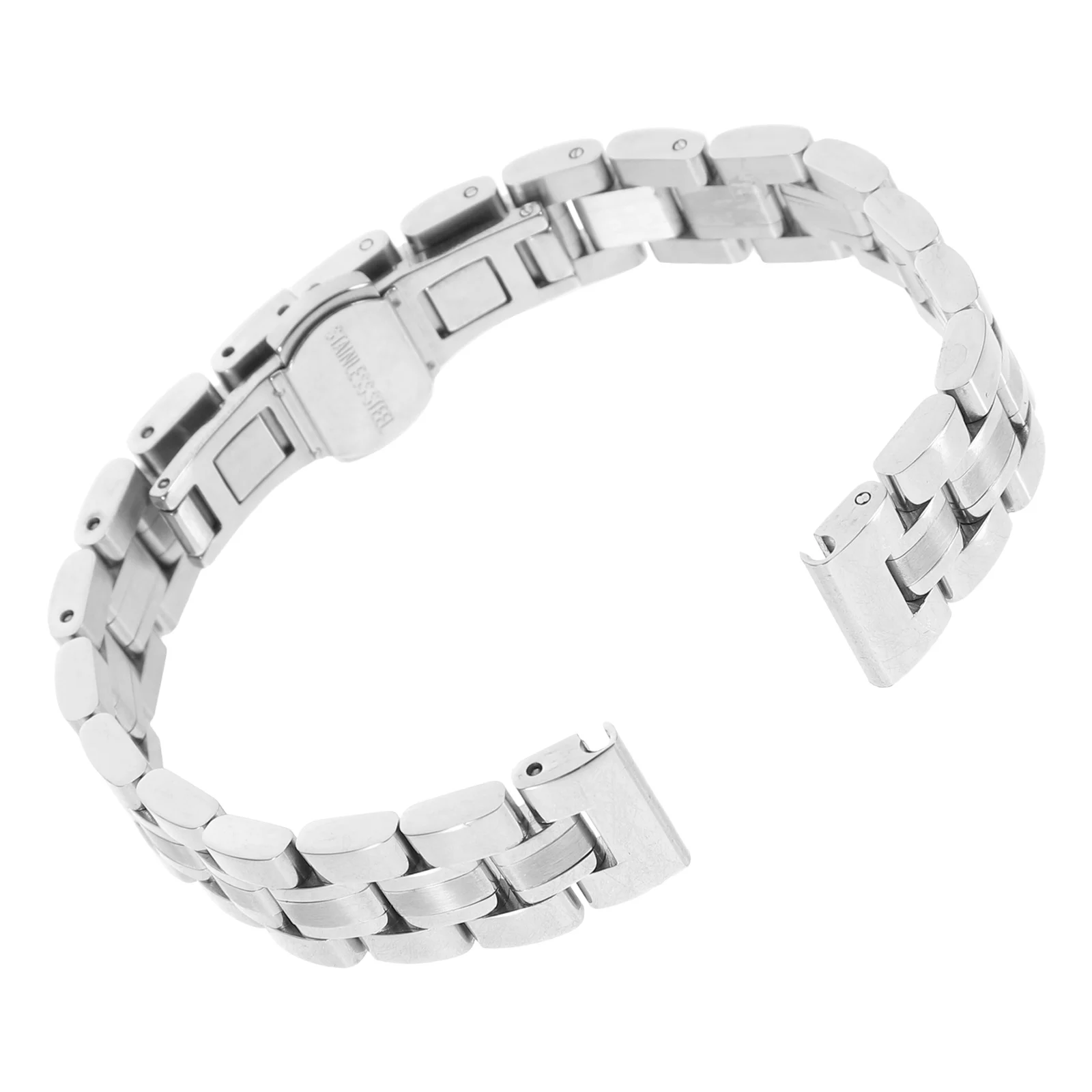 

Silver Stainless Steel Watch Band 14mm Classic Durable Replacement Strap Fashion Wristband Comfortable for Men Women
