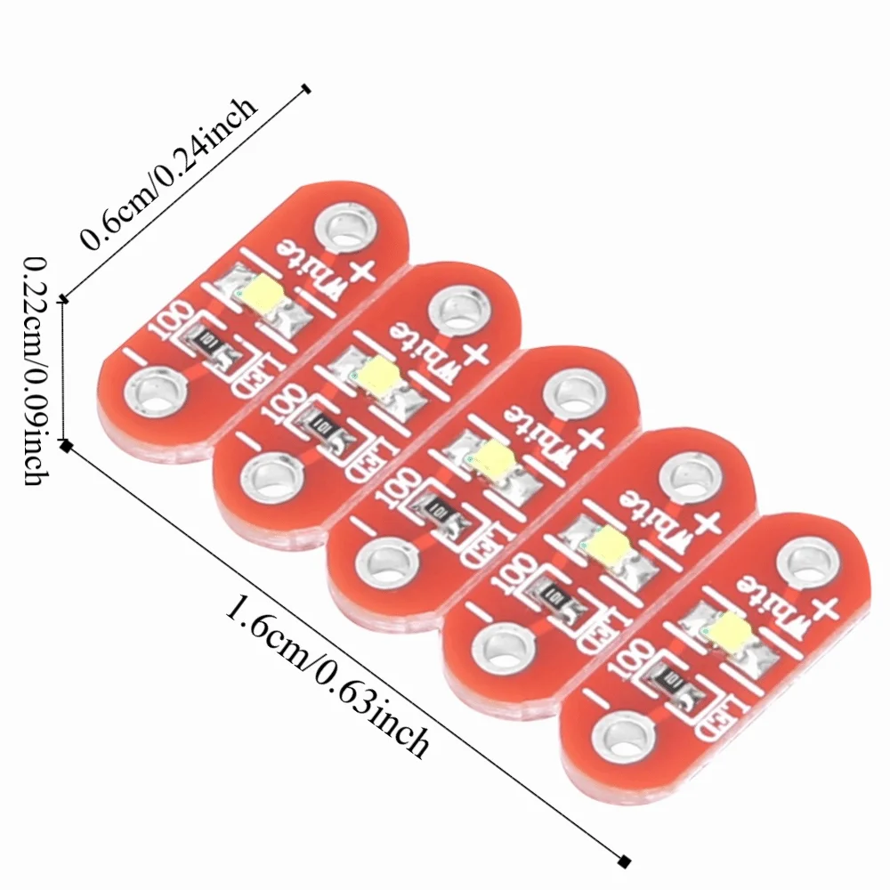 50 Stuks Witte LED voor LilyPad LED Module Klein Formaat Ontwerp Opbouw Wearable LED Module 3 ~ 5V Werkspanning LED Module
