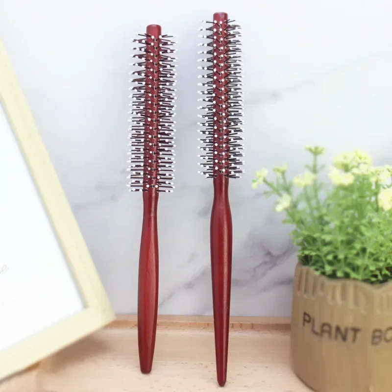 Wooden Round Comb Hair Bristle-free Curly Hair Comb Pear Flower Head Fluffy Head Styling Comb Hairbrush Women Styling Tools