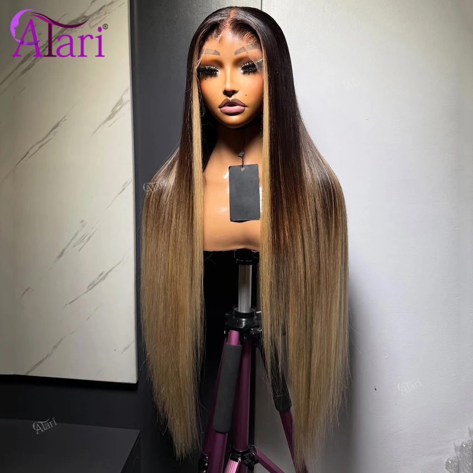 

13x4 13x6 Lace Frontal 1B 27 Color Straight Human Hair Wigs Transparent Lace Front Ombre Highlight Remy Hair Wig Pre Plucked
