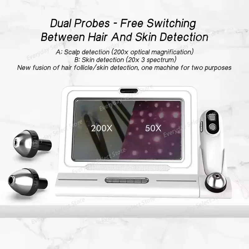 Professional 11‑Inch Skin & Scalp Analyzer, Magnifying Device for Hair‑Follicle, Moisture, Pore and Pigment Observation