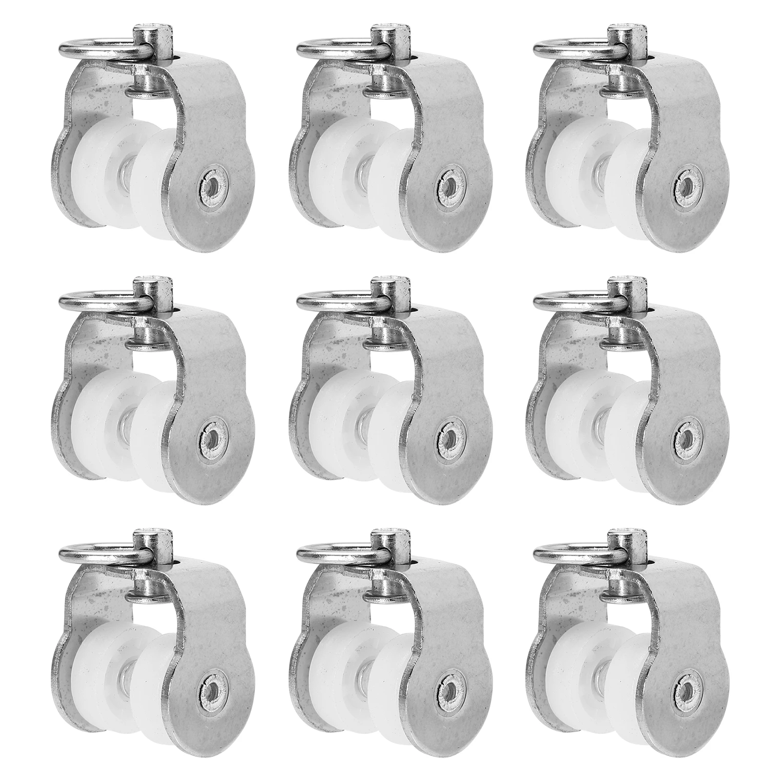 

20Pcs Curtain Wheel Curtain Sliding Wheel Plastic Metal Straight Roller Track Fittings Smooth Move Home Decor