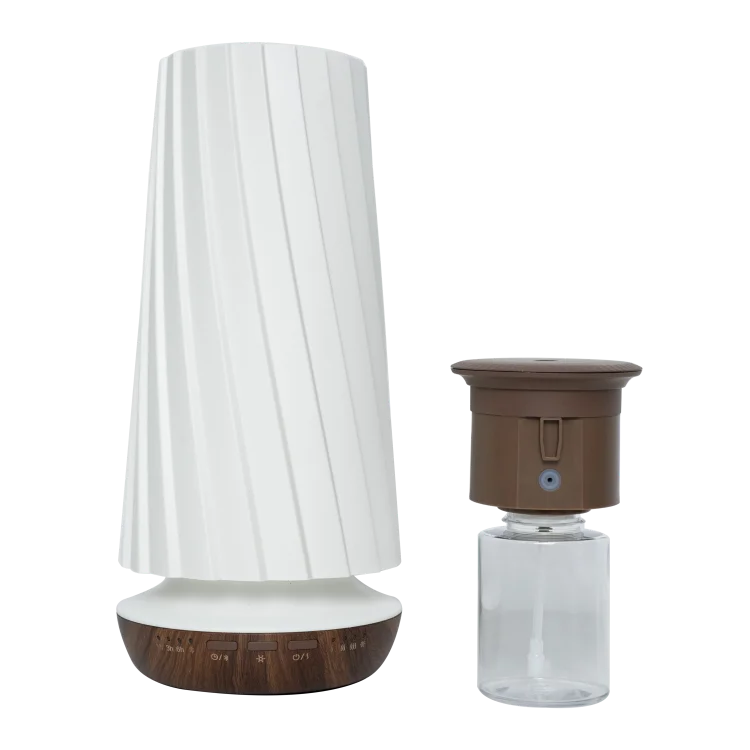 Elegant Tower Scent Diffuser 100ml Waterless Tech Integrated Breathing Light for Modern Living Room Office Desk
