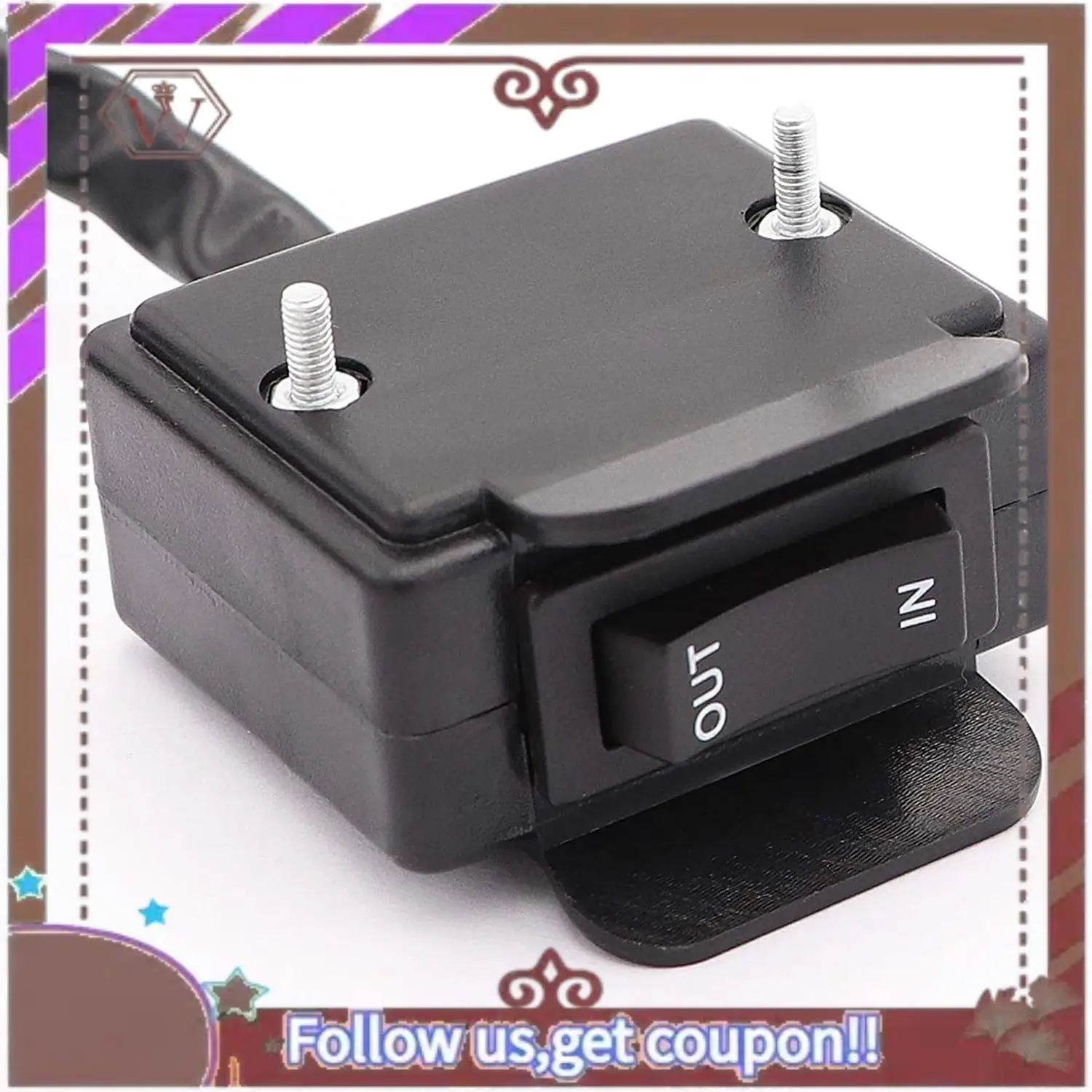 

A57E-12V Кулисный переключатель лебедки ATV с комплектом линий управления на руле для ATV/UTV