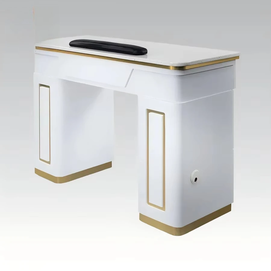 

Elegant Luxury Manicure Table Nail Tables with Vacuum Cleaner for Professional Salon Use