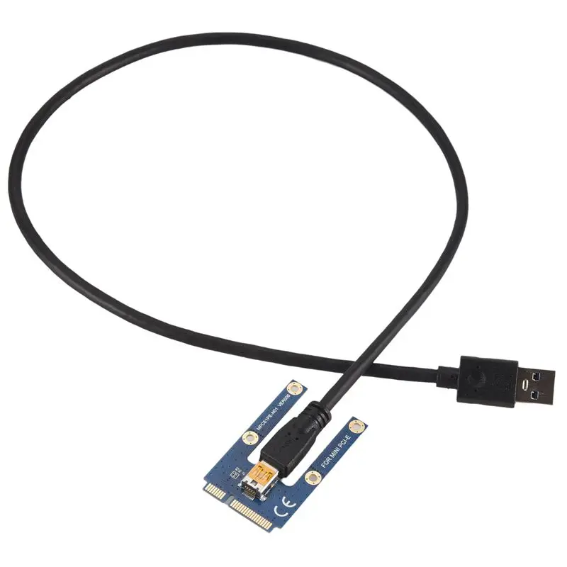 A01E-USB 3.0 Mini PCI-E To Pcie PCI Express 1X To 16X Extender Riser Card Adapter Extension Cable For Bitcoin Miner Mining