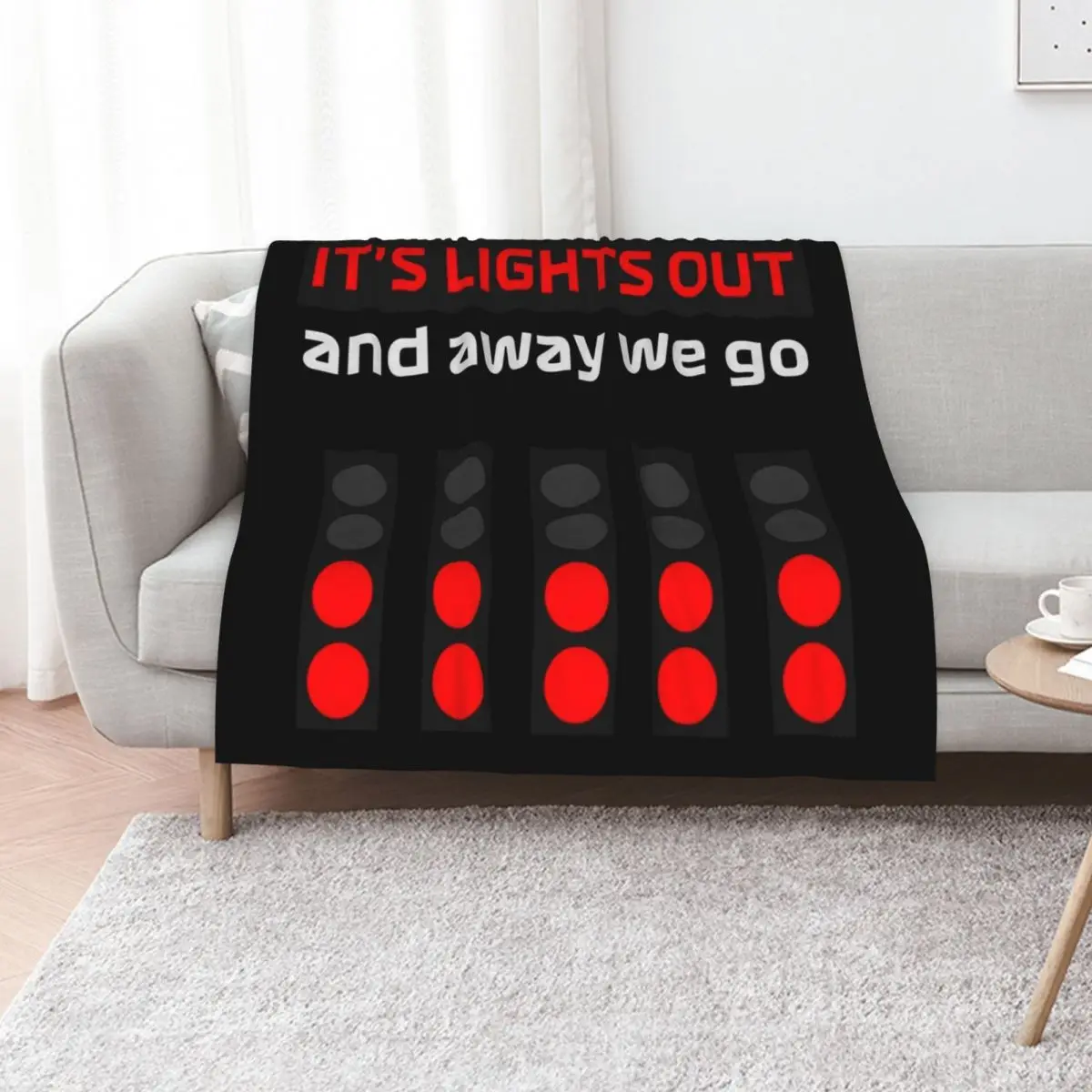 IT'S LIGHTS OUT AND AWAY WE GO (2) Throw Blanket Sofa Quilt Decoratives Hairys Cute warm for winter Blankets