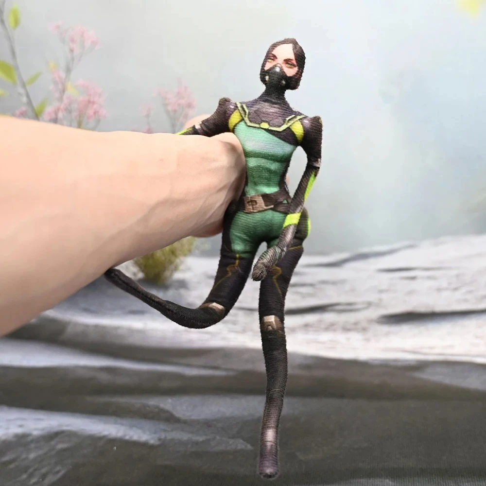 Game VALORANT Jett Viper Sage Cosplay Doll Plush Cotton Dolls Slender Twistable Shape Room Abstract Model Decoration Gifts