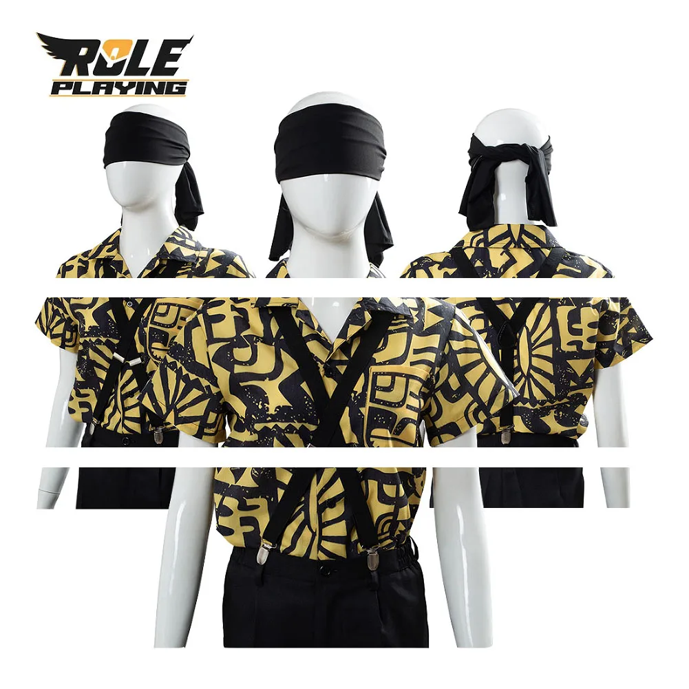 

ST 11 Eleven Cosplay Battle Suit Costume Women Girls Fantasy Shirt Eyepatch Straps Clothing Disguise Outfits Carnival Halloween
