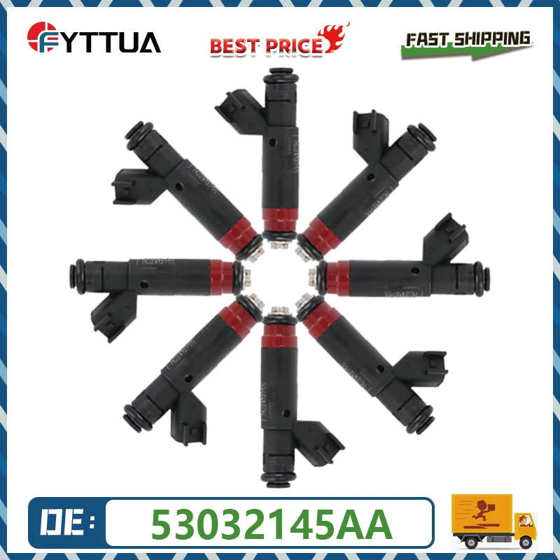 

8PCS Fuel Injector 53032145AA For Dodge Dakota Jeep Grand Cherokee 4.7L V8 2001-2003