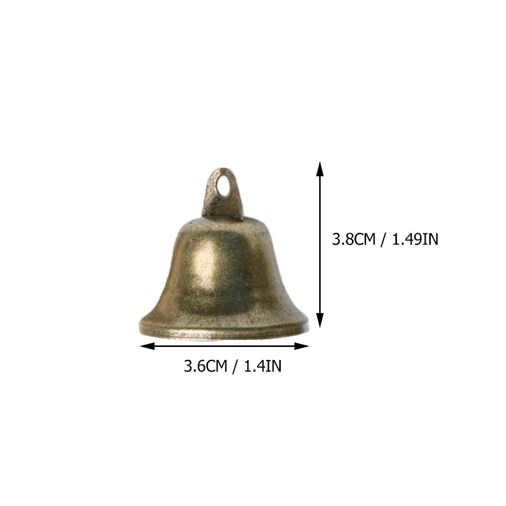 

10Pcs Bronze Bell 38Mm Polished Brass Hand Bell Loud Clear Sound for Party Christmas Decoration At Home School Hotel Use