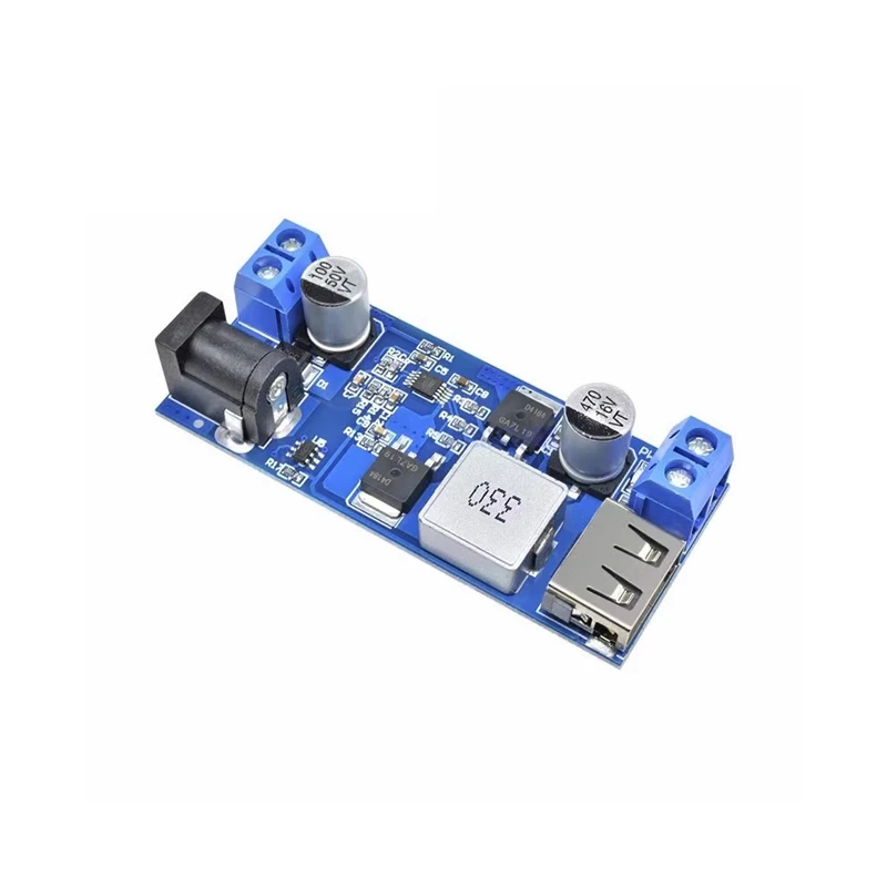 DC-DC 24V/12V To 5V 5A Step Down Power Supply Buck Converter Replace LM2596S Adjustable USB Step-down Charging Module For Phone