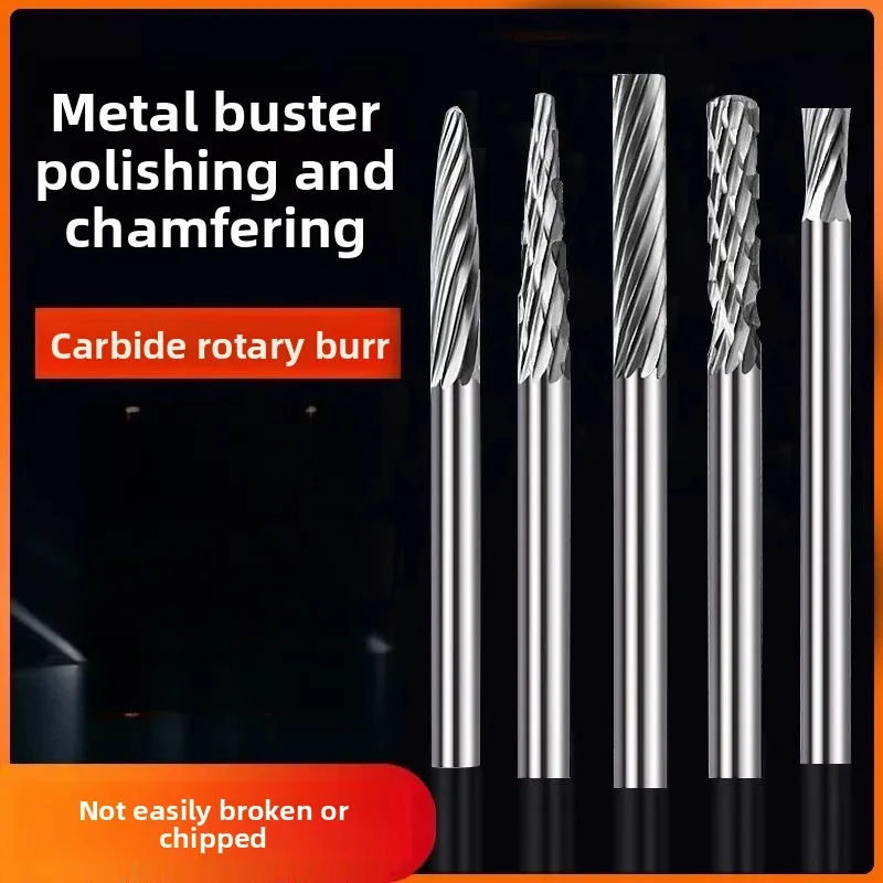 3mm Tungsten Steel Carbide Rotary Burr / Milling Cutter / Electric Grinding Bit / Pneumatic Air Die Grinder Pen Tool