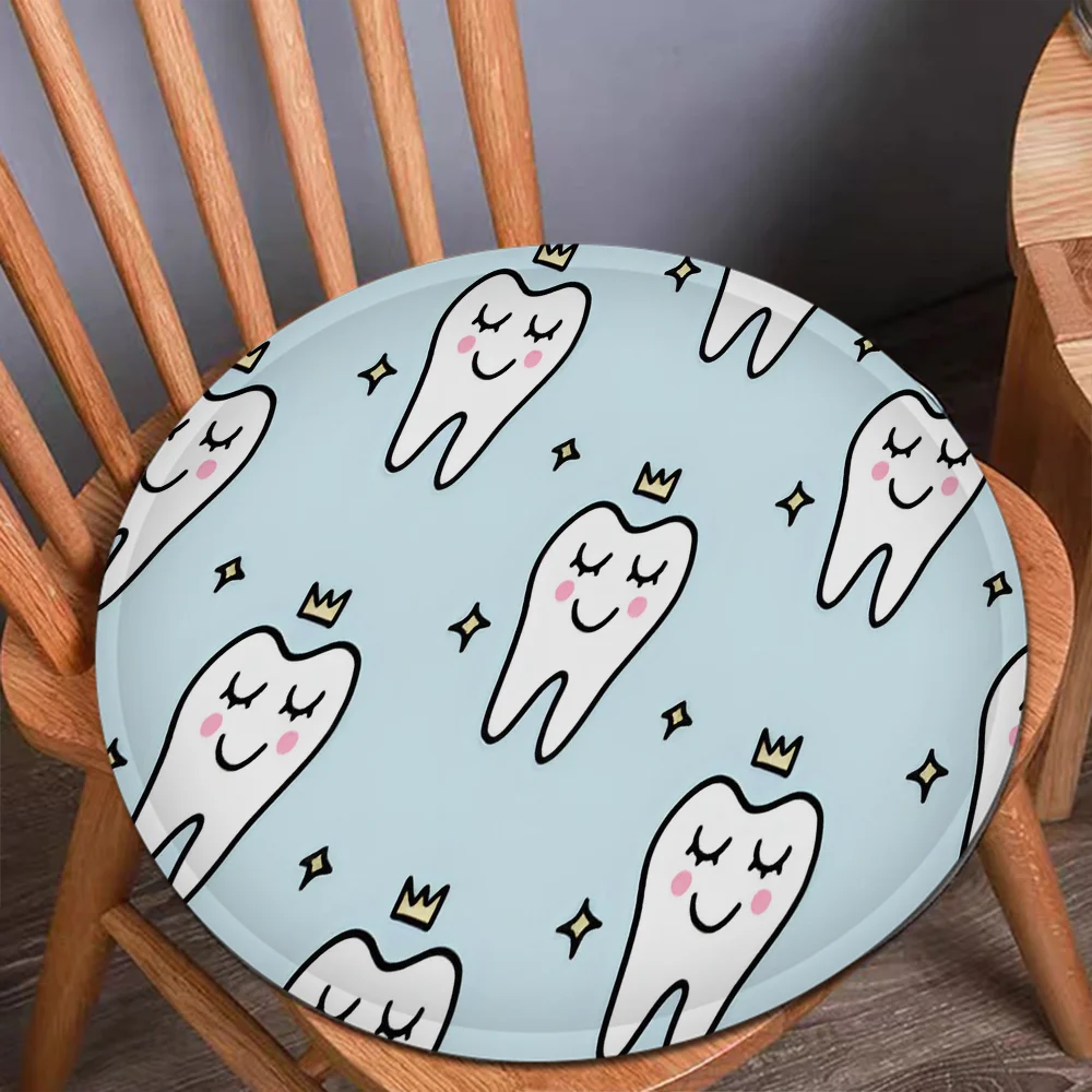 The Dentist Tooth Bathroom Modern Minimalist Style Seat Cushion Office Dining Stool Pad Sponge Sofa Mat Non-Slip Chair Cushions