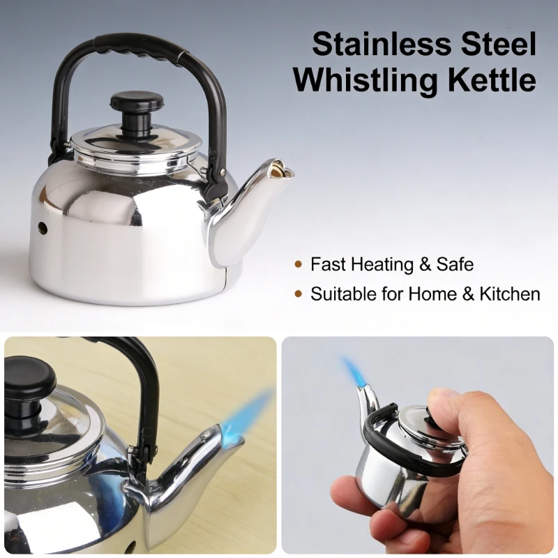 

Personalized Teapot Lighter Windproof Blue Direct Fire Fashion Cigarette Accessory Cool Novelty Present for Men (Empty No Gas)