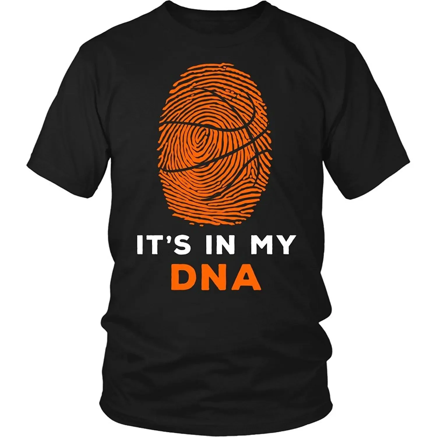 

Basketball Is In My DNA. Fashion Fingerprint T-Shirt 100% Cotton O-Neck Short Sleeve Summer Casual Mens T-shirt Streetwear