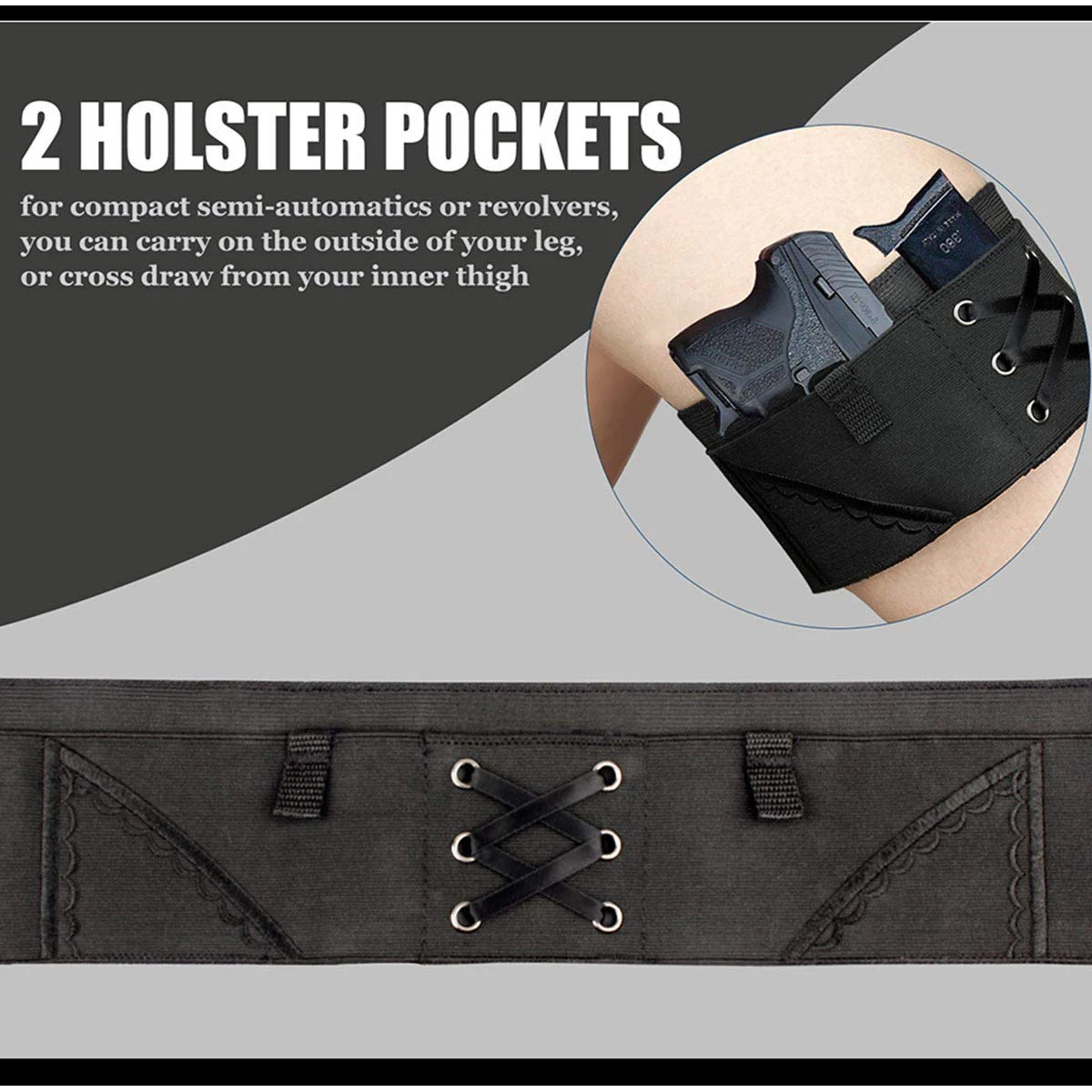 Funda táctica de pierna negra Taurus PT-22 calibre .380 - imagen 5