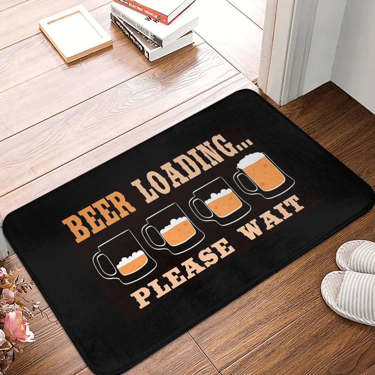 Beer Loading Please Wait Alcohol Wine Non-slip Doormat Floor Mat Washable Carpet Rug for Kitchen Entrance Balcony Footpad Mats