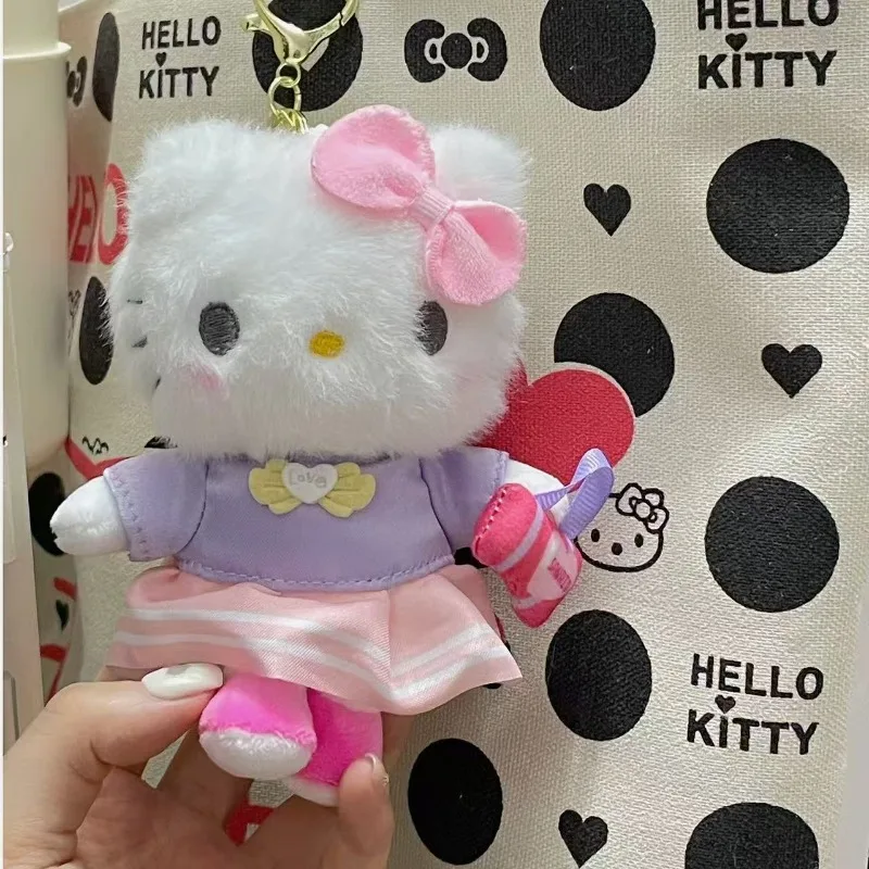 Sanrio Hello Kitty Kawaii peluche mignon Campus Style série peluche poupée sac à dos pendentif porte-clés fille vacances cadeau d'anniversaire