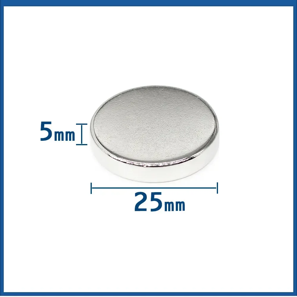 1/2/5/10/15/20PCS 25x5 mm Disc Strong Powerful Magnets N35 Bulk Round Search Magnet 25x5mm Permanent Neodymium Magnet 25*5