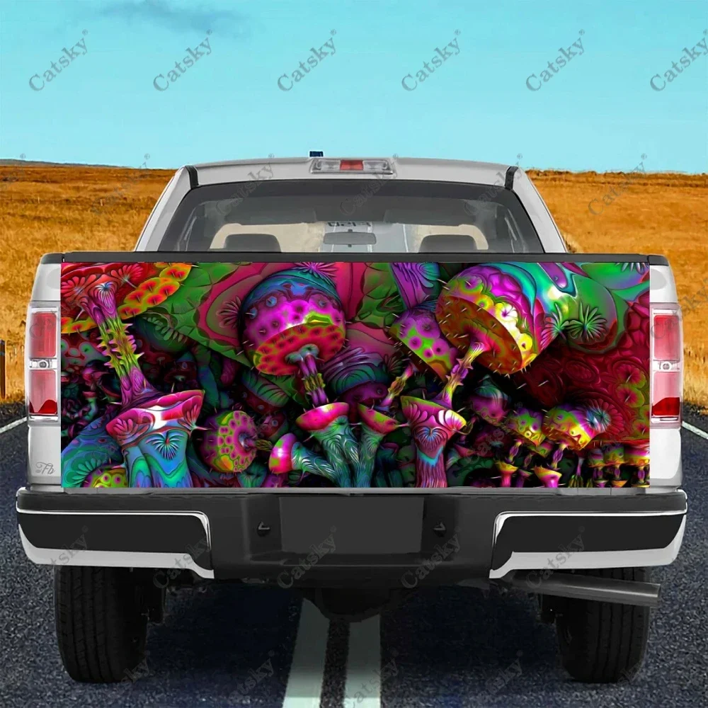 

Trippy Mushroom Custom Car Tail Trunk Protect Vinly Wrap Sticker Decal Car Accessories Decor Sticker for SUV Off-road Pickup