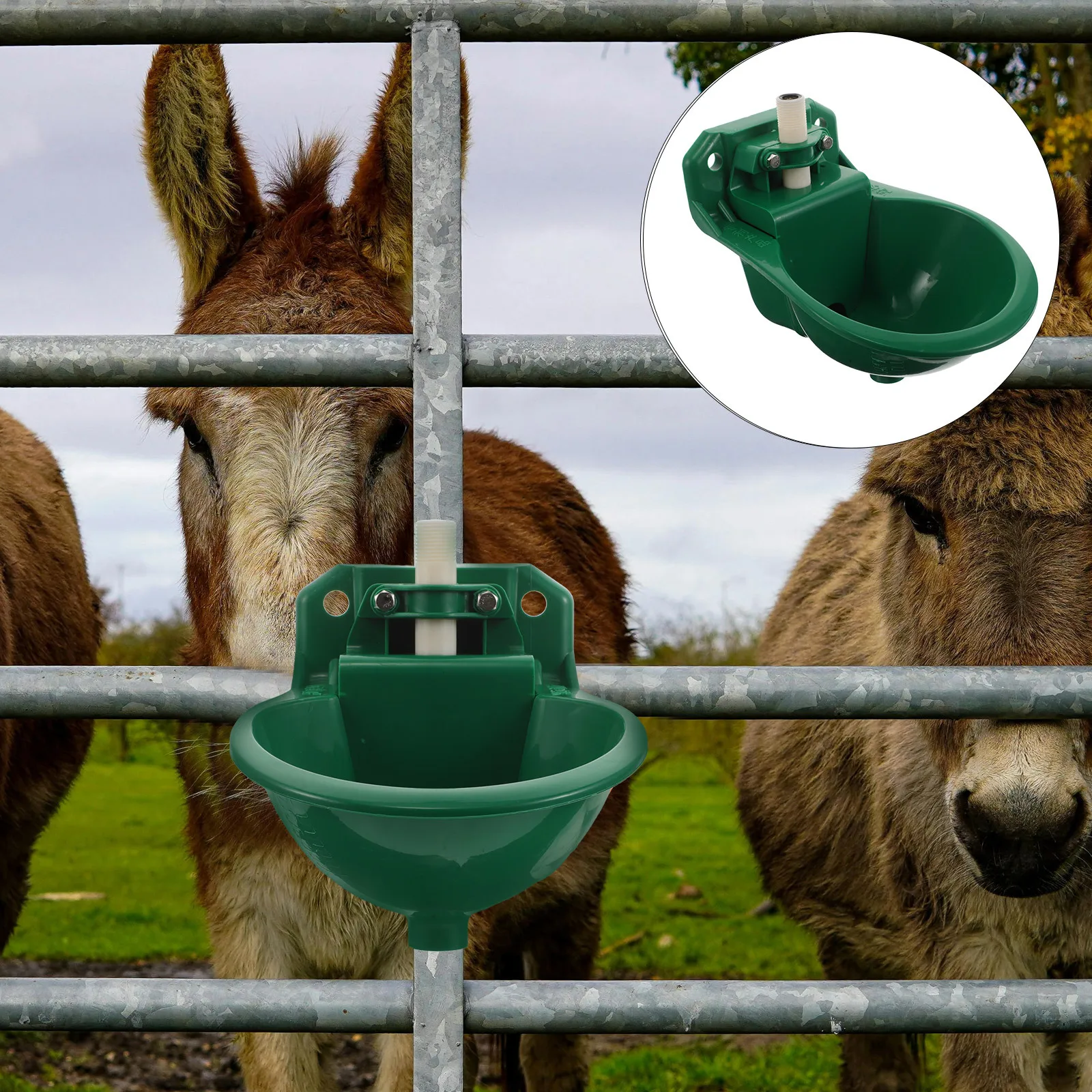 

Sheep Water Bowl Automatic Livestock Waterer Plastic Drinking Bowl for Goat Pig Calf Dog Horse Farm Float Valve Water Trough