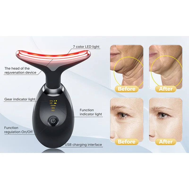 New Multifunctional Facial Massager Neck Facial Beauty Device Removing Neck Wrinkles Lifting Tightening Skin Care Tool 2024