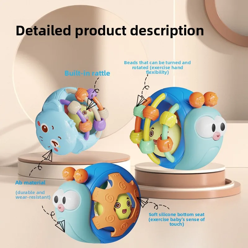 يده الحلزون الطفل حشرجة الموت ألعاب تعلم المبكر هدية التسنين للمضغ والتسنين تطور مهارات السمع والإمساك الرضع #5