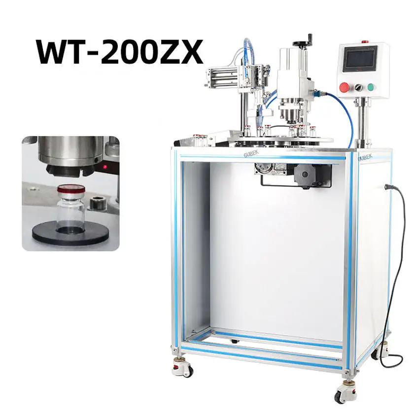

Semi-automatic Glass Vial Small Bottle Stopper Aluminum Metal Flip Off Caps Sealing Crimping Capping Machine