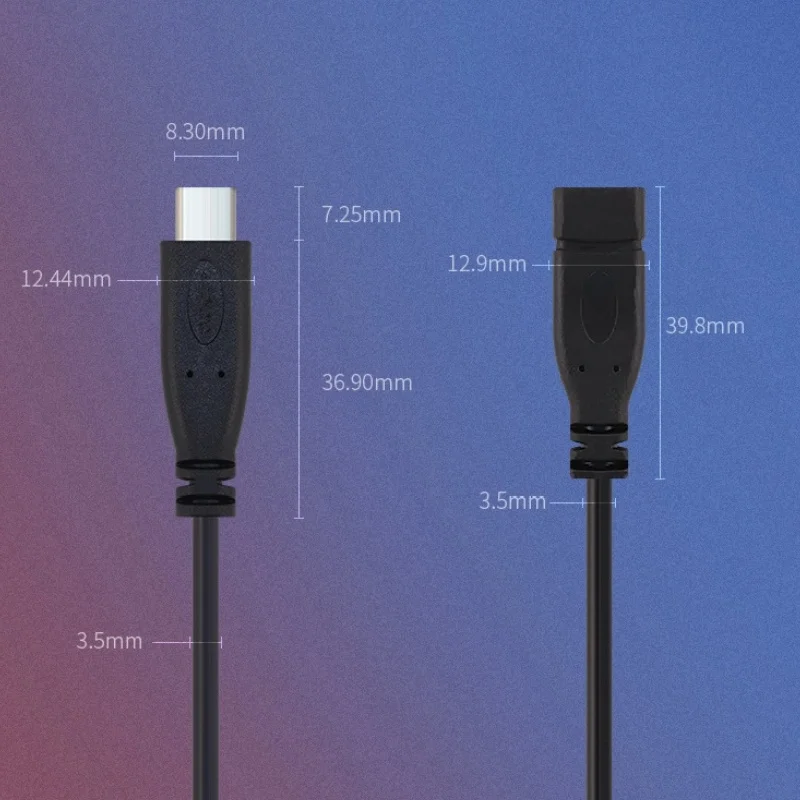 1/5Pcs USB Type C Male Female Plug Power Supply Charger Connector 2 Pin 4 Pin USB-C DIY Repair Cable Welding Type Wire 0.3M