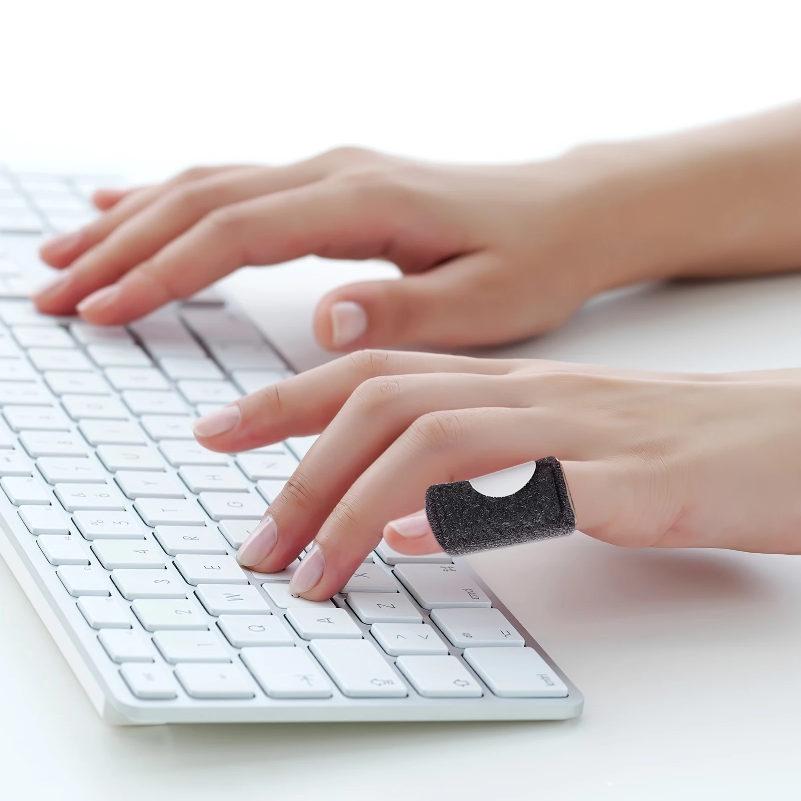 

10Pcs Finger Splints Small Size Breathable Comfortable Adjustable Tightness Universal Left Deep Gray Rose Pink