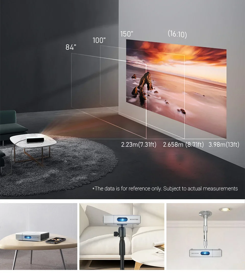 عالية الجودة Pico Byintek U50 ثلاثية الأبعاد 4K جهاز عرض ثلاثي الأبعاد ليزر 1080p DLP جهاز عرض الوسائط المتعددة الصغيرة للسينما المنزلية #4