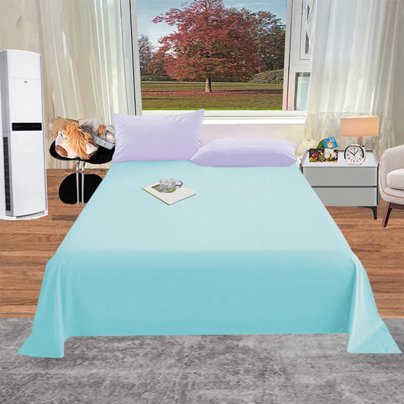 

1 Pc Thick Cotton Flat Sheet Solid Color High Quality Bed Sheet Various Sizes Can Be Customized