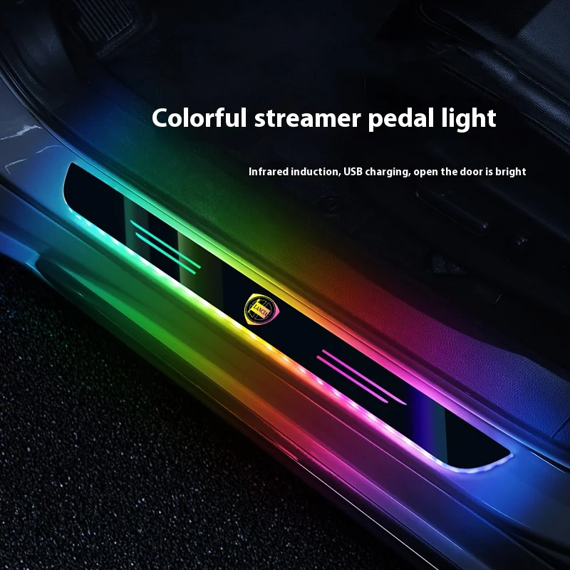 ضوء عتبة لاسلكي LED للسيارة لسيارة Lancia Delta Musa Phedra Thesis Voyager، Ypsilon Kappa ملحقات السيارات الداخلية #1