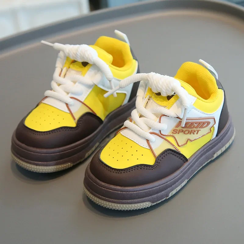 Spring Autumn Kids Leisure Soft Sole Simple Style Board Shoes Boys Lightweight Wear Resistant Sneakers Children Girls Anti Slip