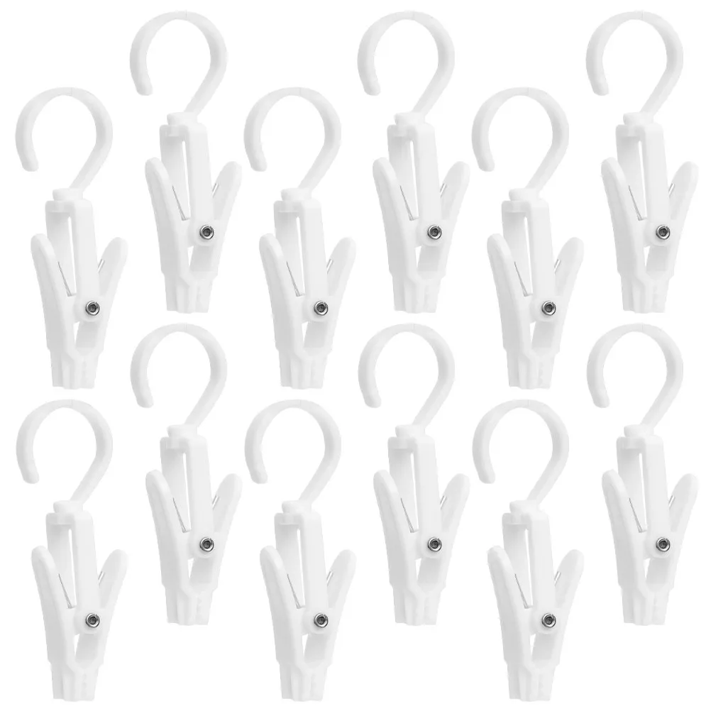 

Набор из 12 многофункциональных вращающихся вешалок для обуви с зажимами для одежды, шарфов, джинсов, полотенец, ремней для дома и магазинов одежды