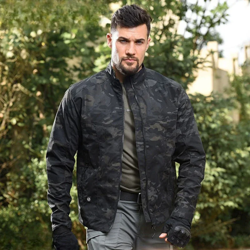 Combat Tactical Jacket Men Casual Work Jacket Spring Autumn Outdoor Hiking Waterproof Military Windbreaker Coat Climbing Clothes