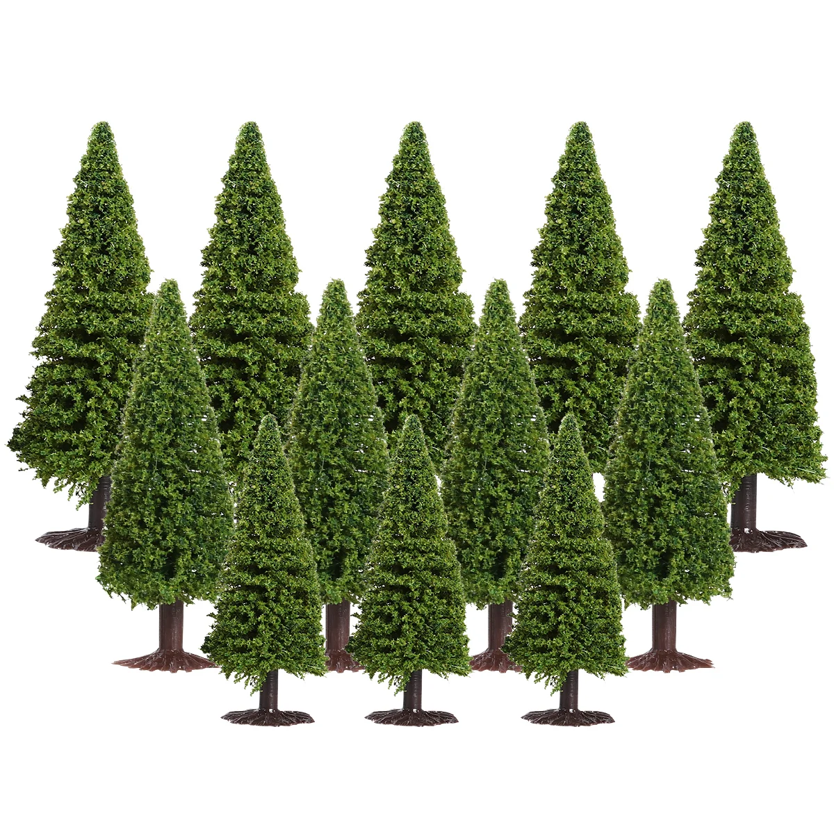 WINOMO 15pcs 1/100 1/150 1/200 Green Scenery Landscape Model Cedar Trees Mini cedar tree Landscape cedar tree