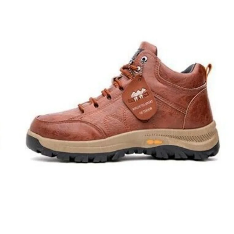 

Casual Sports Leather Comfortable Shoes New Outdoor Non-Slip Hiking Men Shoes Plush Insulation