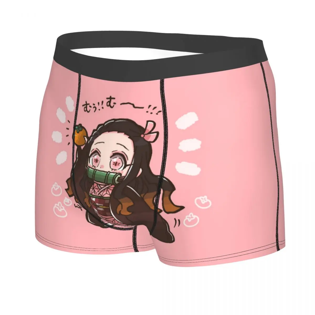 Custom Demon Slayer Anime Boxers Shorts Mens Kamado Nezuko Devil's Blade Briefs Underwear Fashion Underpants