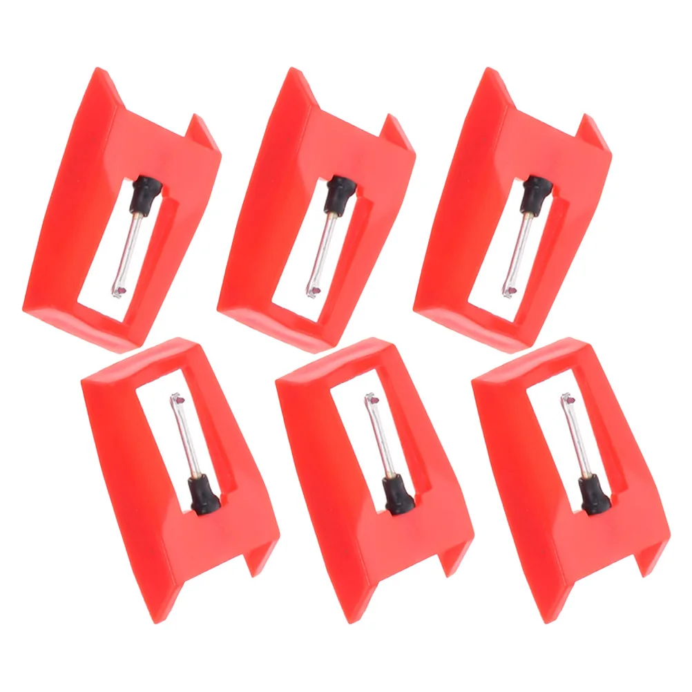 

6Pcs Trustworthy Record Player Needles Simple Structure Good Workmanship Turntable Replacement Record Player Needle