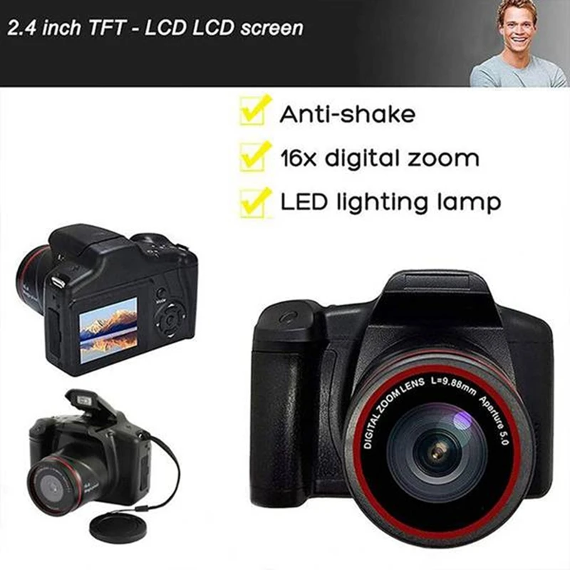 Digital Camera Vlog Camera Photography 16X Digital Zoom 1080P HD SLR Camera Anti-Shake Photo Cameras For Live Stream