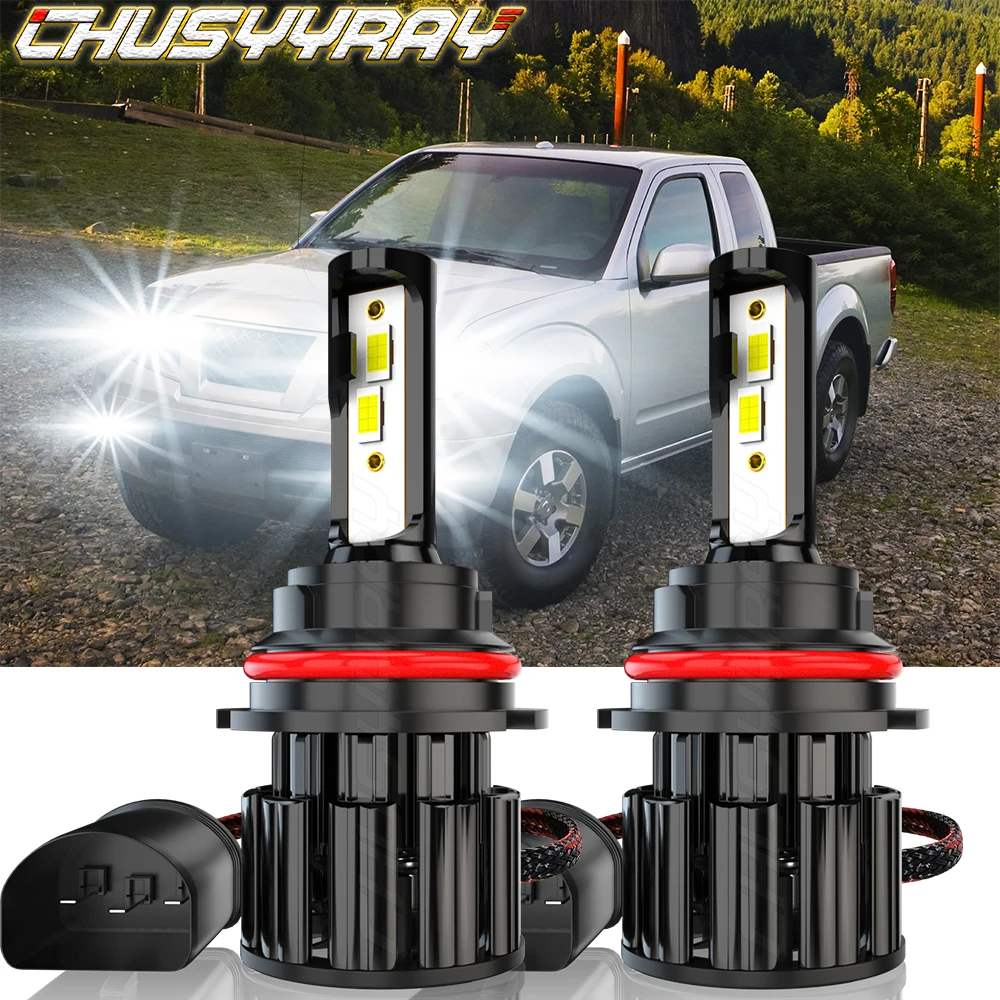 CHUSYYRAY car lights Compatible For Frontier 2005-2018-2x 6000K LED Headlight High-Low beam Bulbs kit Car accsesories luzes