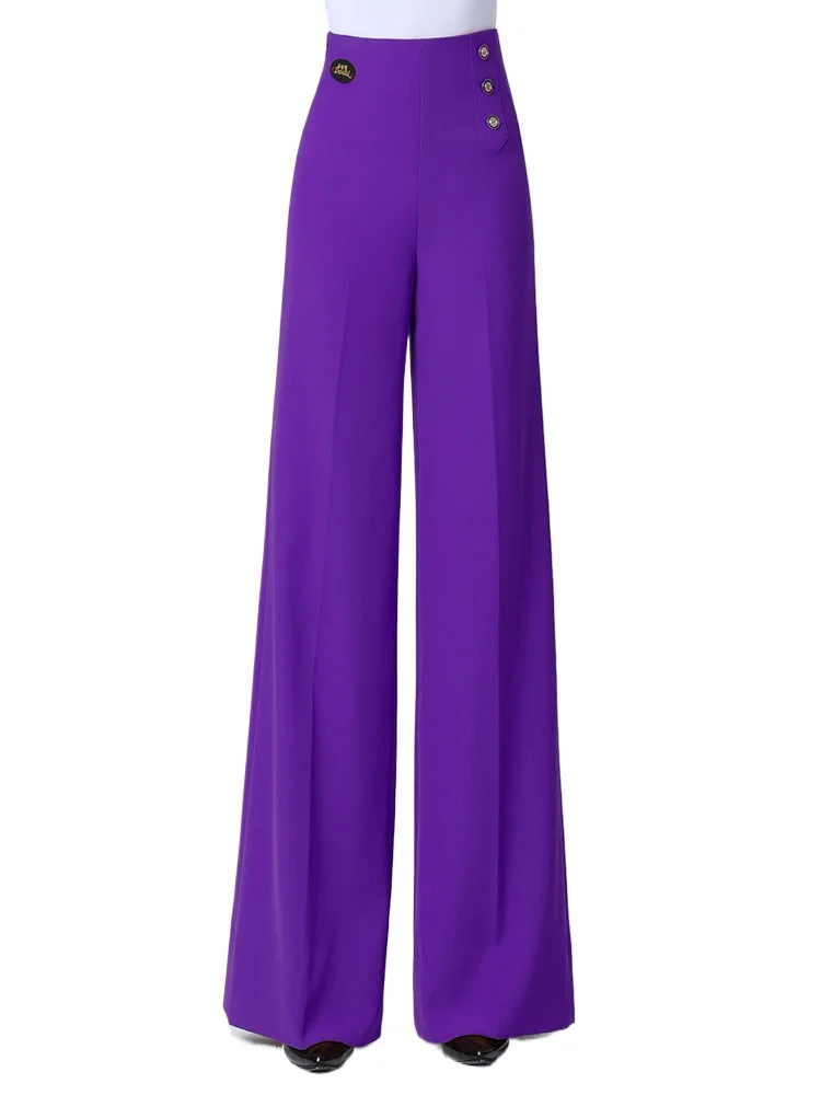 

2025 Latin Dance Trousers Modern Dance Pants Purple Latin Pants Women's High Waist Pants Ballroom Dance Pants
