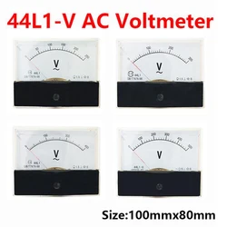 44L1-V AC Voltmeter Ac10V15V 20V 30V 50V 100V 150V 250V 300V 450V 500V 600V 750V Pointer Voltmeter 80 * 100mm To Measure Single