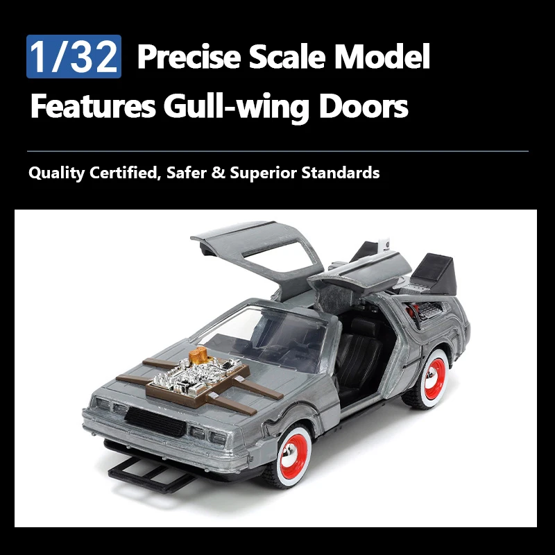 JADA Toys 1:32 Back to the Future III Time Machine with Gull-Wing Doors