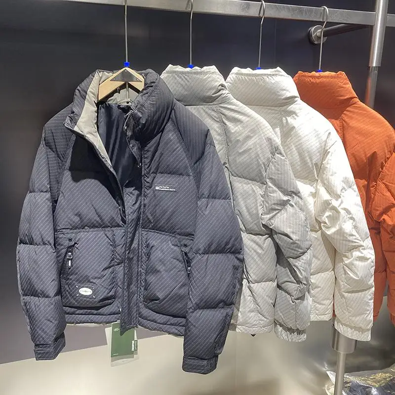 

Утепленная повседневная мужская зимняя куртка из полиэстера: модная, универсальная, теплая, ветрозащитная