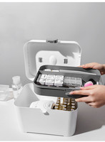 Plastic Nail Art Storage Box Nail Tools Gel Polish Organizer Nail Dryer Lamp Container Brush File Manicure Accessories Holder