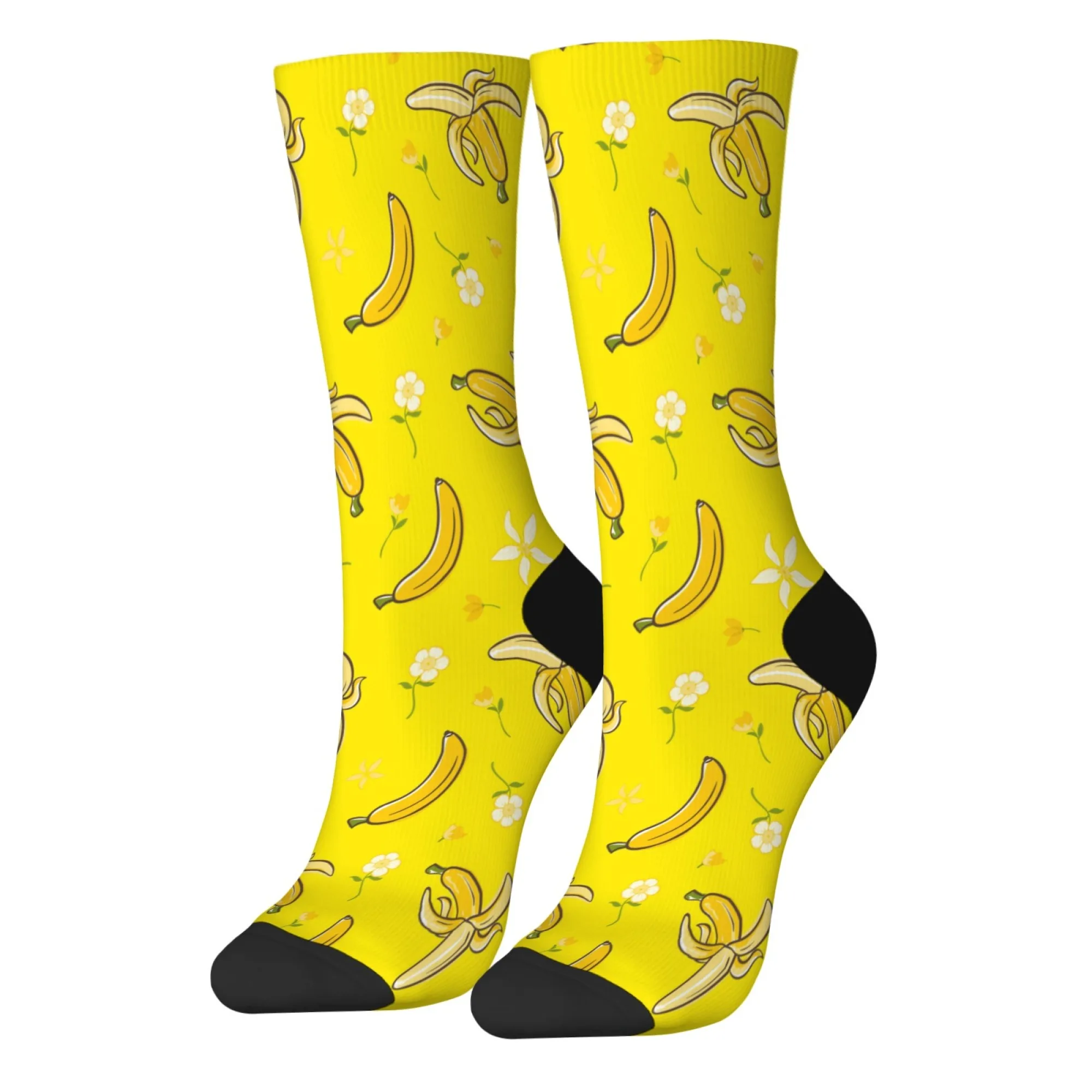 Cute cartoon banana socks novel funny men's socks comfortable breathable non-slip unisex fashionable outdoor casual sports socks