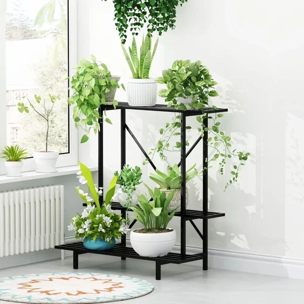 3 Tier Plant Stand Space-Saving Heavy Duty Plant Holder for Balcony, Home